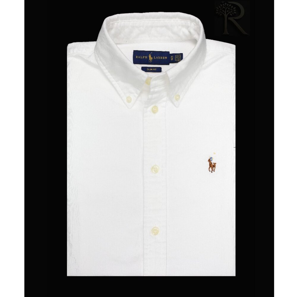 NWT Polo Women LS Classic Fit Oxford Shirt White MSRP $128.00